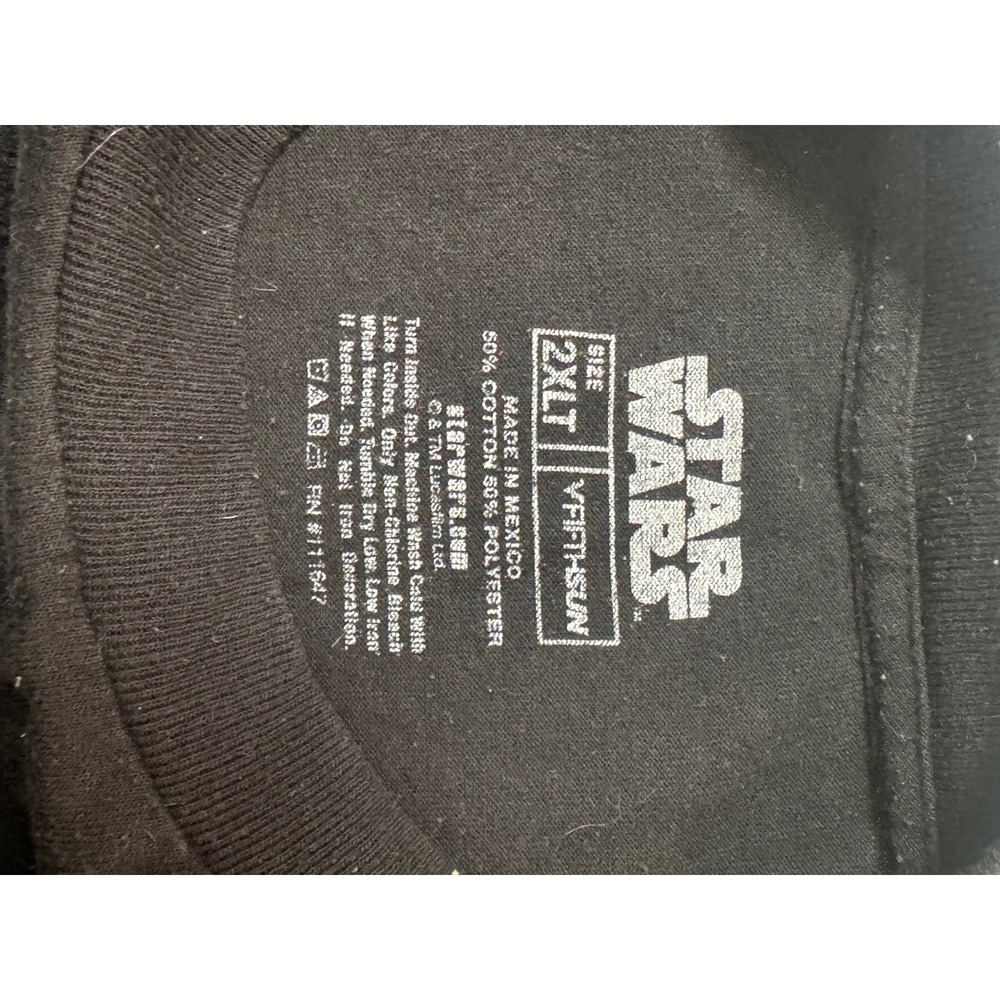 Star Wars The Mandalorian Grogu The Child Black Graphic T-Shirt Mens 2XLT XXL - Picture 3 of 4